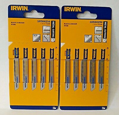 Irwin 10504294 U-shank Jig Saw Blades 2-3/4" 36 Tpi Metal Cutting 2pks