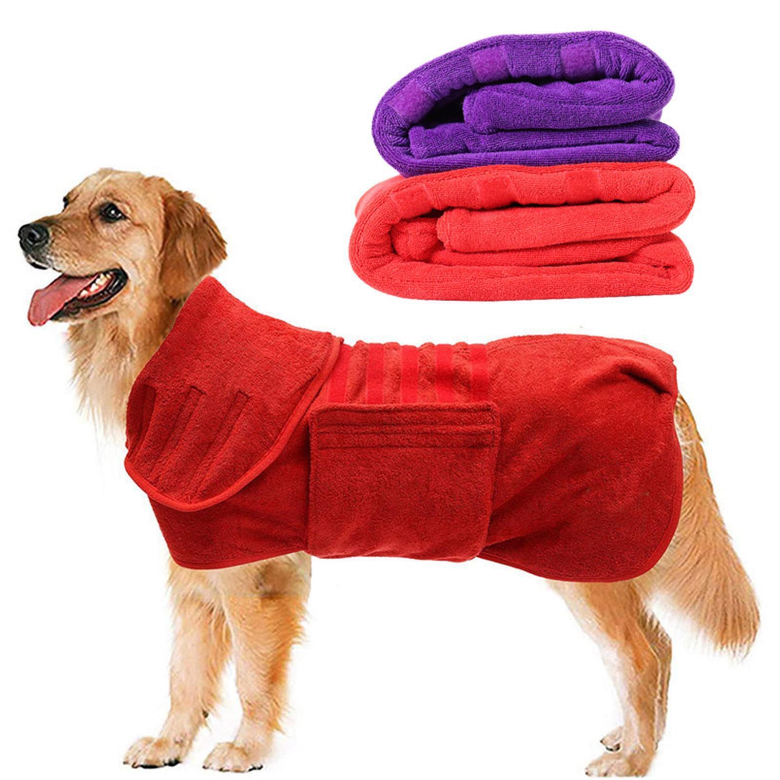 Super Absorbent Microfiber Dog Bathrobe Fast Drying Pet Bath Dog Towel 7a