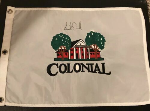 Annika Sorenstam Signed Colonial Golf Pin Flag W/coa