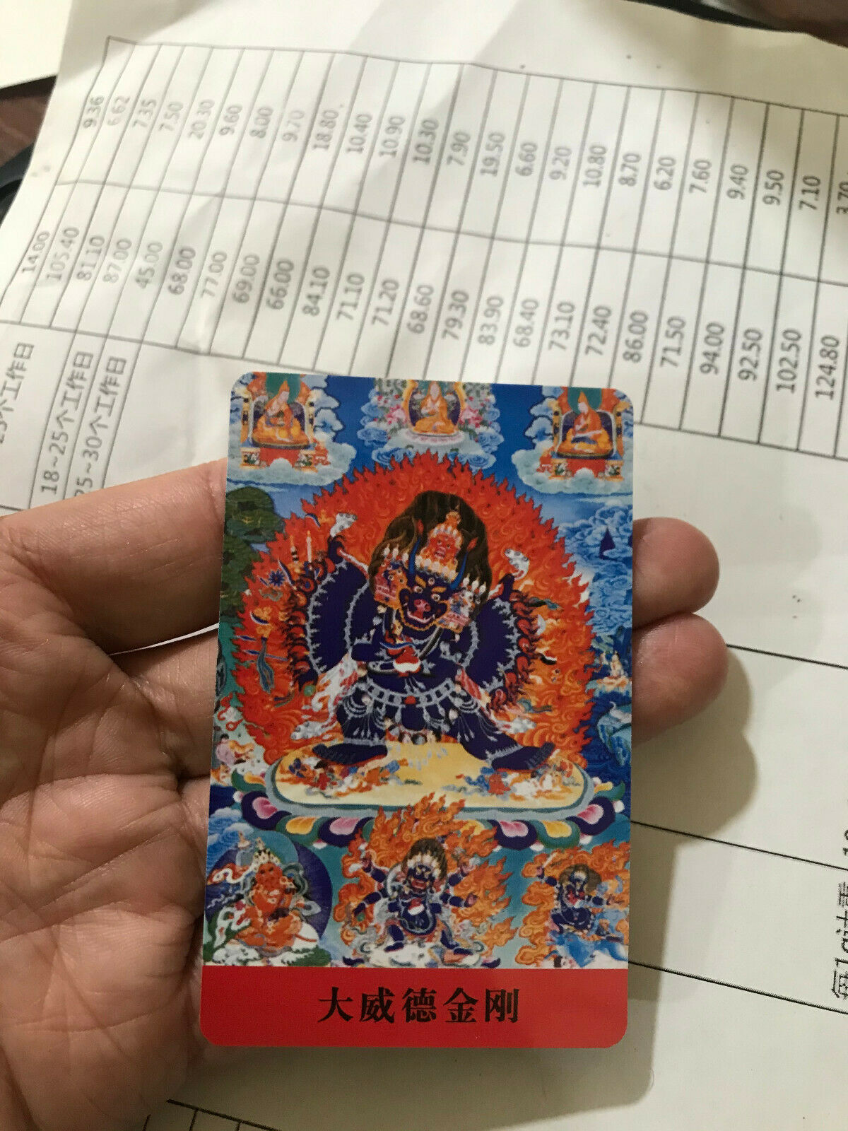 Chinese Hand Made Tangka Card G009