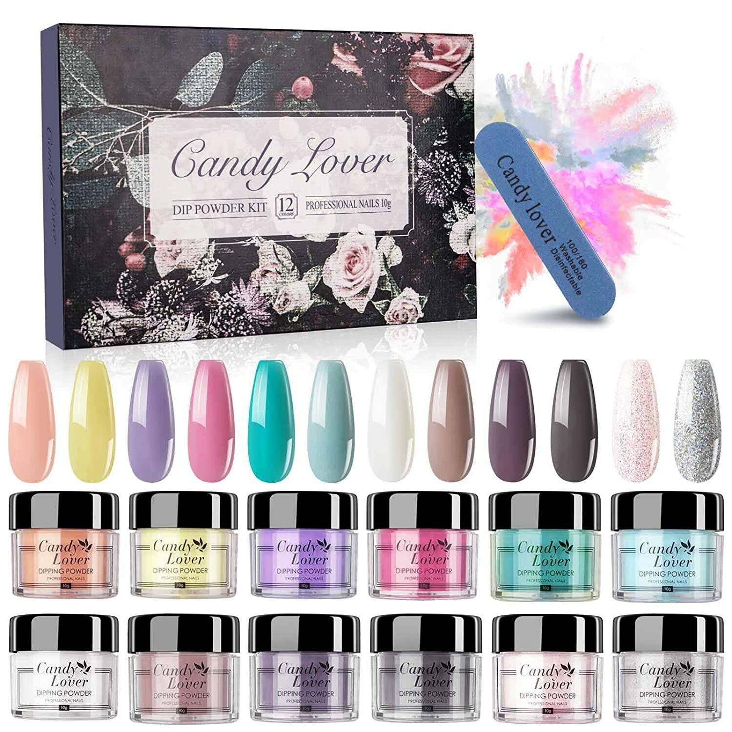 New Wave Of Old Fashion Candy Lover Dipping Powder 12 Colors Pastel Kindergar...