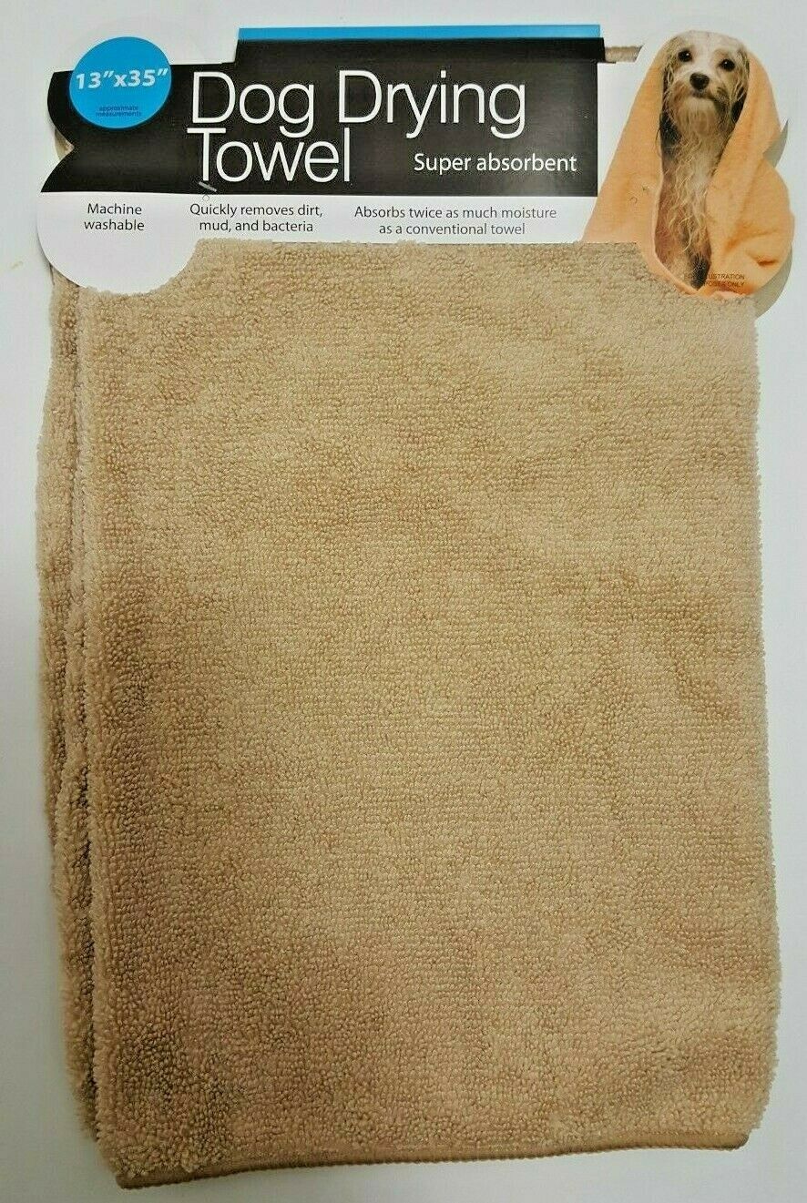 Pet Drying Towel Super Absorbent (sm) Removes Dirt, Mud & Bacteria 13" X 35"