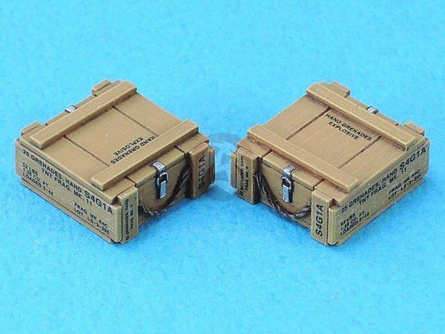 Legend 1/35 Us Army Mk.2 Grenade Wooden Crate Set Wwii (8 Boxes W/decal) Lf1302